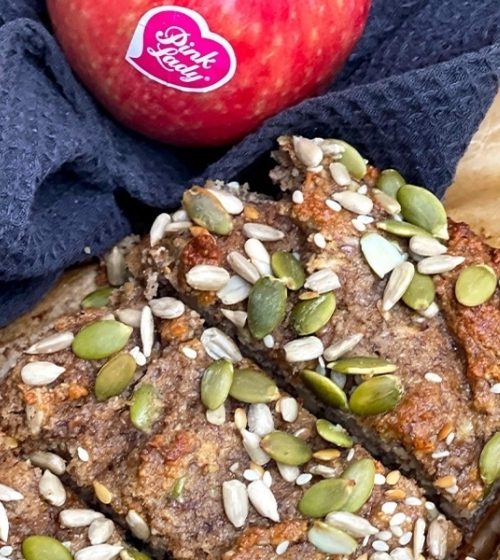 Pink Lady® apple, almond and seed breakfast loaf