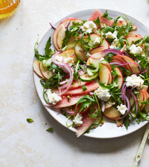 Pink Lady® apple, watermelon and goats’ cheese salad