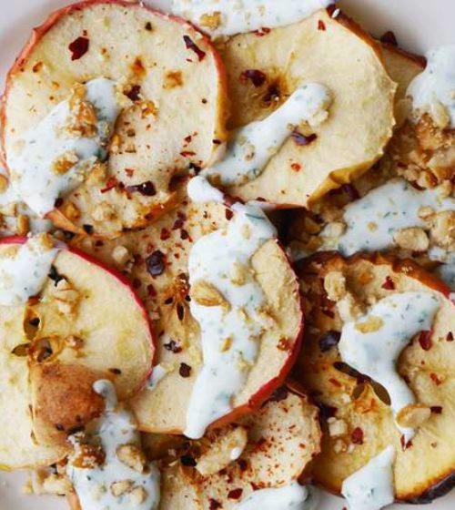 Spicy Pink Lady® Apple Crisps with Goats Cheese Dip
