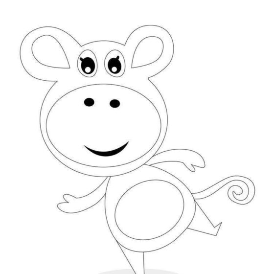 Colour in Mabel the Monkey