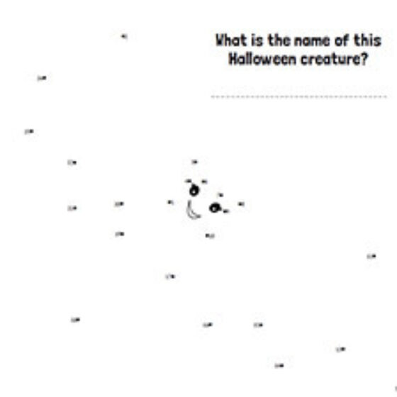 Dot-to-dot Halloween Creature
